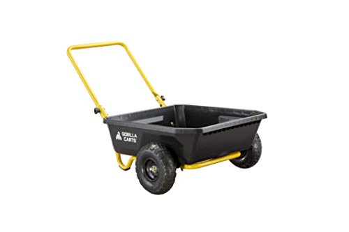 Gorilla Carts Poly Dump Cart, Garden Wagon, 4 cu ft