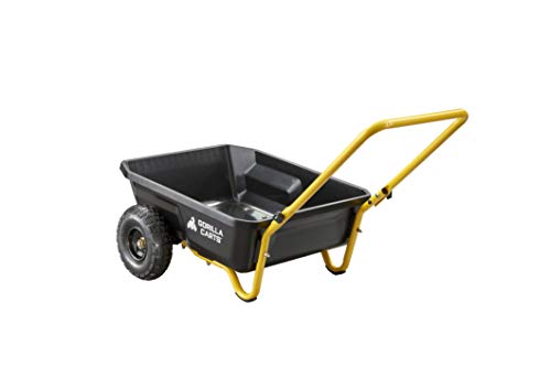 Gorilla Carts Poly Dump Cart, Garden Wagon, 4 cu ft