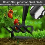 Heavy-Duty Stirrup Hoe and Cultivator Garden Tool