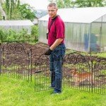 Getlay 40” Tall Garden Fence with Gate, 12 Panels