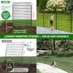 10-Panel Metal Dog Fence for Garden and Yard