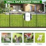 10-Panel Metal Dog Fence for Garden and Yard