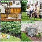 10-Panel Metal Dog Fence for Garden and Yard