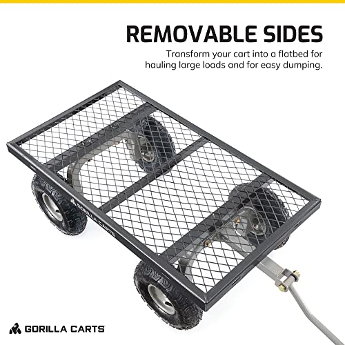800 Pound Capacity Heavy Duty Steel Mesh Utility Cart