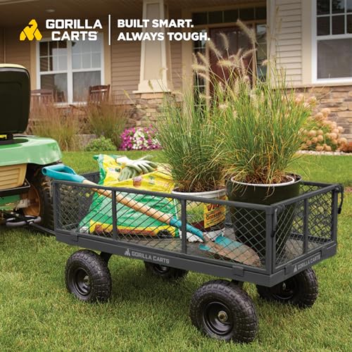 800 Pound Capacity Heavy Duty Steel Mesh Utility Cart