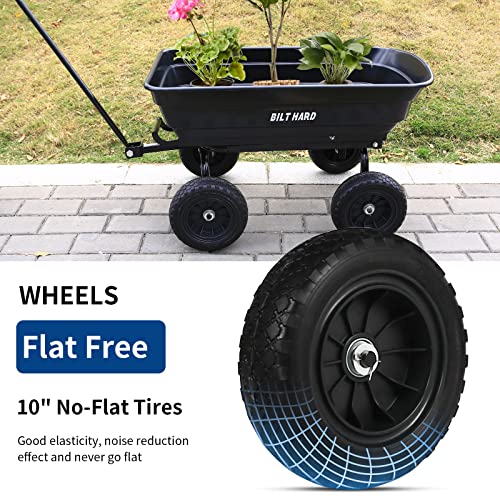 BILT HARD 4 Cu.Ft. Poly Yard Dump Cart