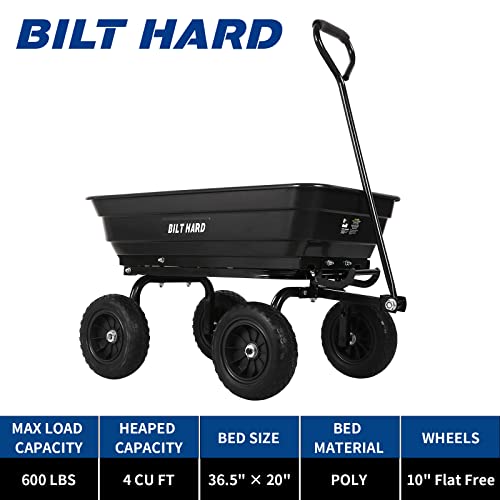 BILT HARD 4 Cu.Ft. Poly Yard Dump Cart