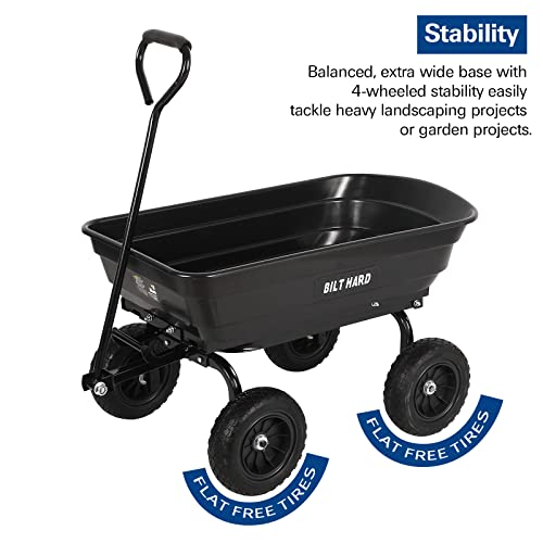 BILT HARD 4 Cu.Ft. Poly Yard Dump Cart