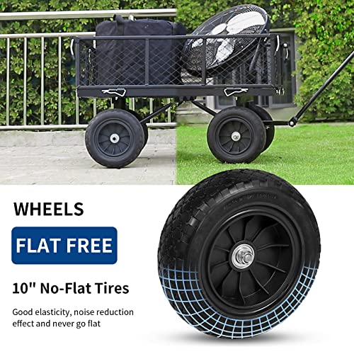 BILT HARD 400 lbs Steel Garden Cart with Rotating Handle