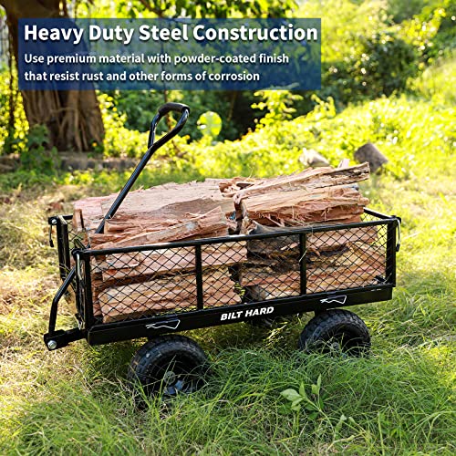 BILT HARD 400 lbs Steel Garden Cart with Rotating Handle