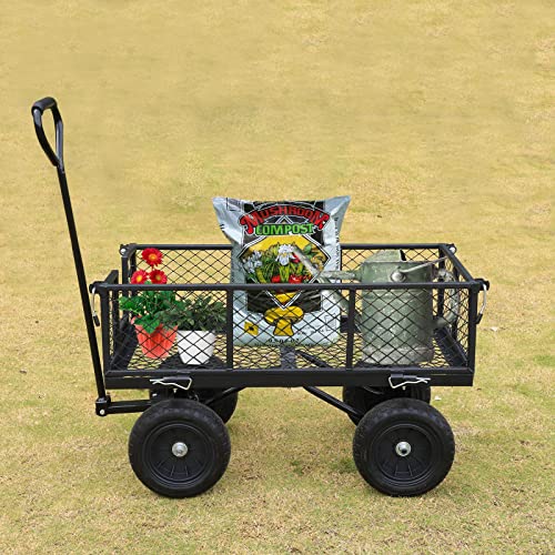 BILT HARD 400 lbs Steel Garden Cart with Rotating Handle