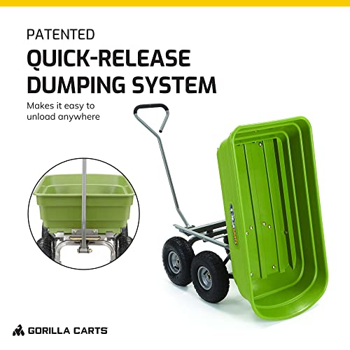 Gorilla Carts Heavy Duty Poly Yard Garden Wheelbarrow