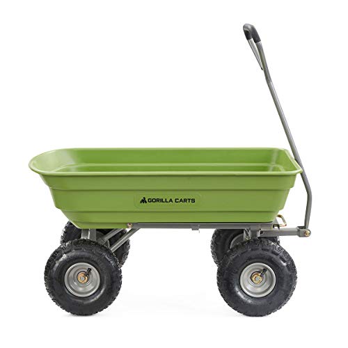 Gorilla Carts Heavy Duty Poly Yard Garden Wheelbarrow