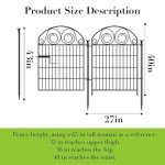 Getlay 40” Tall Garden Fence with Gate, 12 Panels