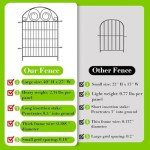Getlay 40” Tall Garden Fence with Gate, 12 Panels