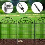 Getlay 40” Tall Garden Fence with Gate, 12 Panels