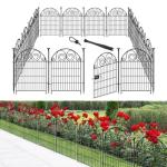 Getlay 40” Tall Garden Fence with Gate, 12 Panels
