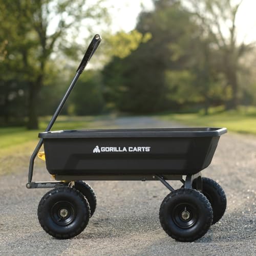 Gorilla Carts Poly Dump Cart - 600 lb Capacity