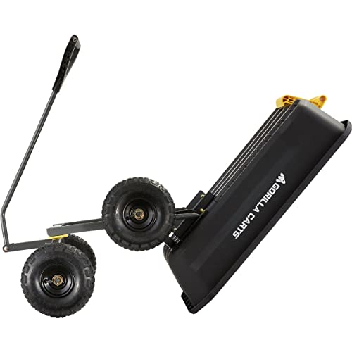 Gorilla Carts Poly Dump Cart - 600 lb Capacity