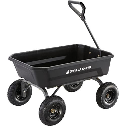Gorilla Carts Poly Dump Cart - 600 lb Capacity