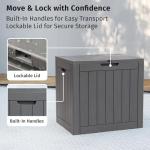 31 Gallon Waterproof Outdoor Storage Box - Grey