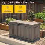 EAST OAK 60 Gallon Waterproof Outdoor Storage Box
