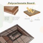 Aoxun 12'x10' Hardtop Aluminum Gazebo with Curtains