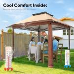 Quictent 10'x10' Outdoor Canopy Tent with Sun Protection