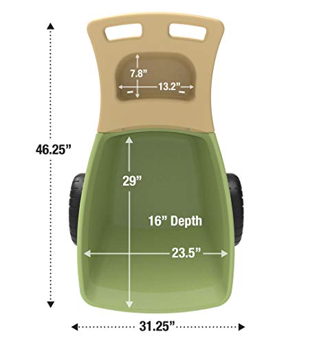 Simplay3 Easy Haul Wheelbarrow with Tool Storage Tray