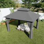 10x12 Metal Frame Outdoor Gazebo with Netting