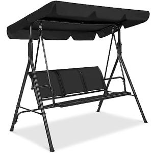 Adjustable Canopy Swing Glider Loveseat Bench