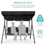 Adjustable Canopy Swing Glider Loveseat Bench