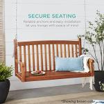 Wood Porch Swing Bench for Outdoor Relaxation