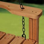 Cedar Wood Farmhouse Outdoor Swing Bench for Two