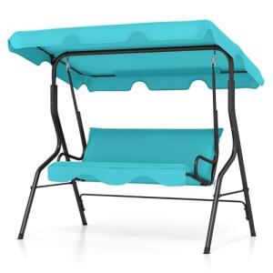 Tangkula 3-Person Outdoor Porch Swing with Canopy