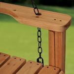 Cedar Wood Farmhouse Outdoor Swing Bench for Two