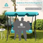 Tangkula 3-Person Outdoor Porch Swing with Canopy