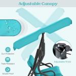 Tangkula 3-Person Outdoor Porch Swing with Canopy