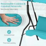 Tangkula 3-Person Outdoor Porch Swing with Canopy