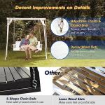 VINGLI Heavy Duty Outdoor Wooden Porch Swing