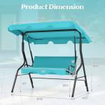 Tangkula 3-Person Outdoor Porch Swing with Canopy