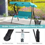 Tangkula 3-Person Outdoor Porch Swing with Canopy