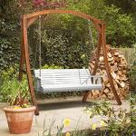 VINGLI Heavy Duty Outdoor Wooden Porch Swing