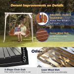 VINGLI Heavy Duty 5 FT Wooden Porch Swing