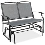2-Person Outdoor Patio Swing Glider Steel Bench