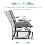2-Person Outdoor Patio Swing Glider Steel Bench