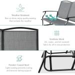 2-Person Outdoor Patio Swing Glider Steel Bench
