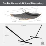 SUNCREAT Double Hammock with Stand for Two