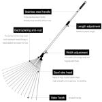 Adjustable Telescopic Leaf Rake for Garden Use