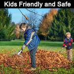 Adjustable Telescopic Leaf Rake for Garden Use